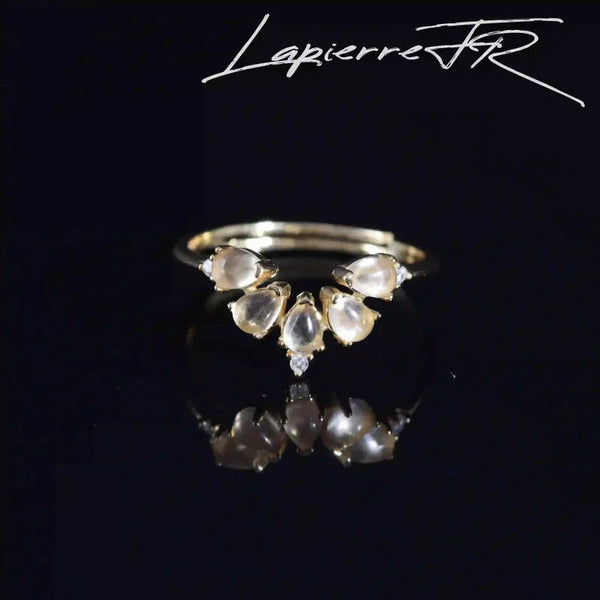 Bague en citrine plaqué Or 18 carats - La Pierre FR