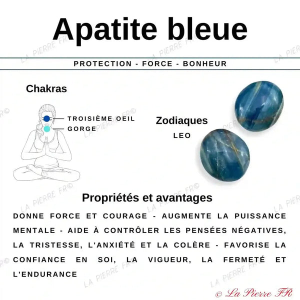 vertus du bracelet en pierre naturelle Apatite bleue