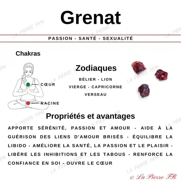 vertus du bracelet Grenat rouge - La Pierre FR