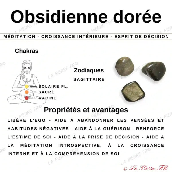 Vertus du bracelet en Obsidienne dorée