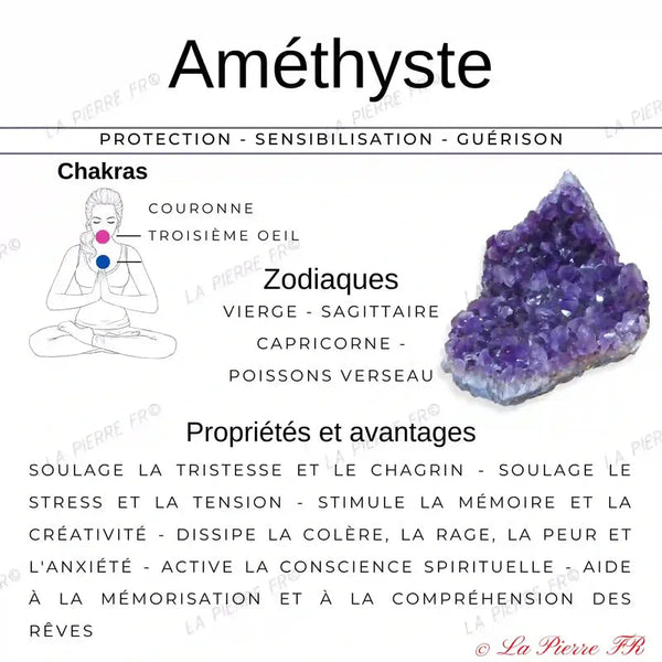 vertus du bracelet en Améthyste - La Pierre FR