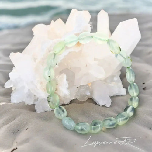 Bracelet Préhnite en pierre roulée