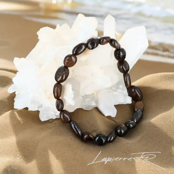 Bracelet pierre roulée en Bronzite - La Pierre FR