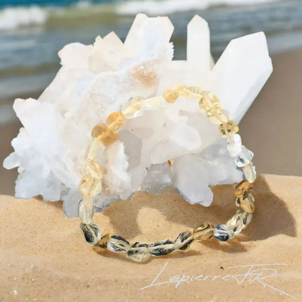 Bracelet pierre roulée en Citrine - La Pierre FR