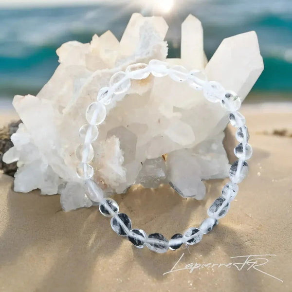 Bracelet pierre roulée en Cristal de Roche - La Pierre FR