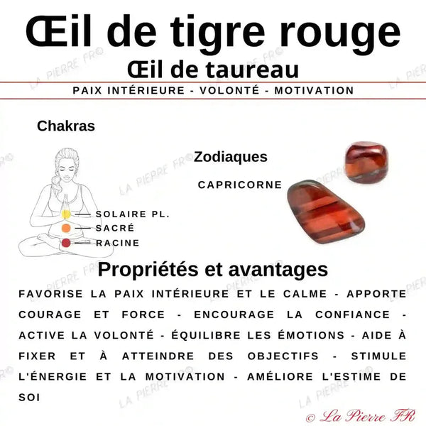 Collier pierres naturelles en Ćil de Taureau - La Pierre FR