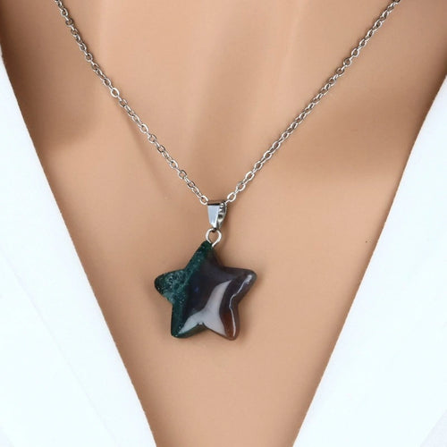 Pendentif Étoile en pierre Agate Indienne