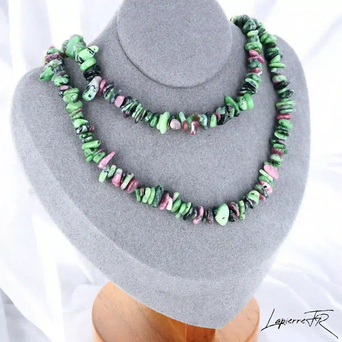 Collier Rubis Zoïsite Baroque Bicolore (Harmonie)
