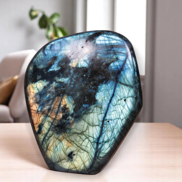 Pierre labradorite a poser de forme libre