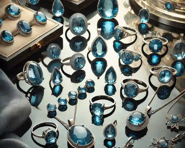 Bijoux en apatite bleue naturelle : colliers, pendentifs bruts et perles bleu vif — La Pierre FR