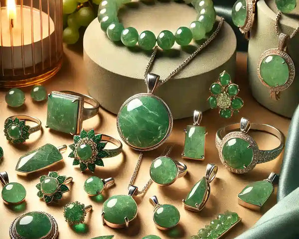 Bijoux en aventurine verte naturelle : pendentifs, bracelets et perles — La Pierre FR