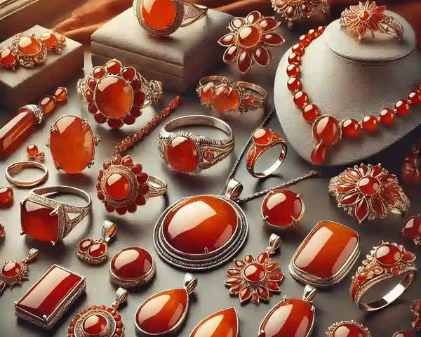 Bijoux en cornaline naturelle : colliers, pendentifs et perles orange a rouge — La Pierre FR