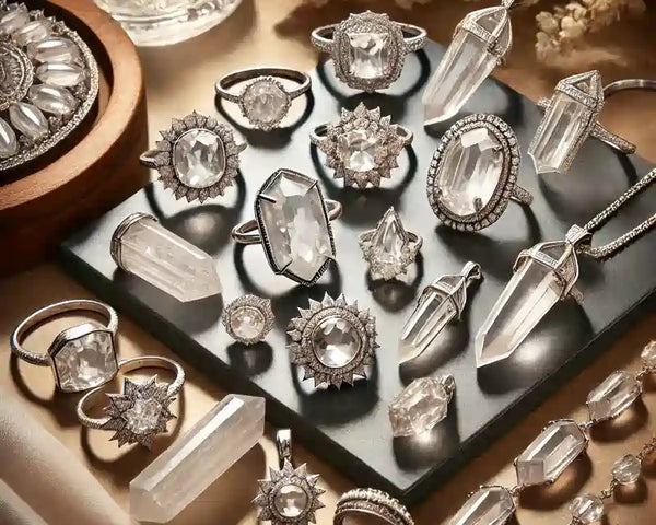 Bijoux en cristal de roche naturel : pendentifs pointe, perles et bracelets — La Pierre FR