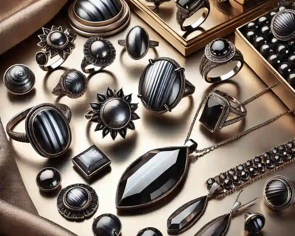 Bijoux en hematite veritable : bracelets, colliers et perles gris metallise — La Pierre FR