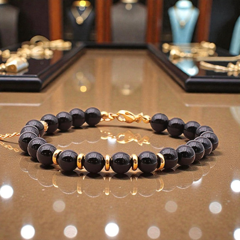 Bracelet pierre noire : signification, vertus & bienfaits