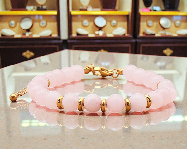 Bracelet pierre rose : signification, vertus & bienfaits