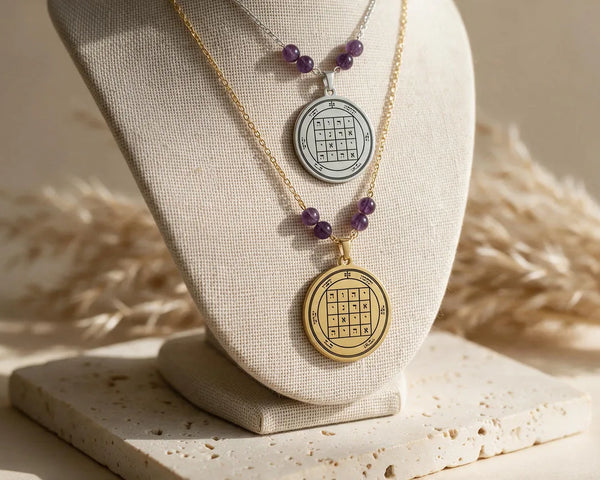 Symbole de protection grave, colliers talismans pentacles de Salomon