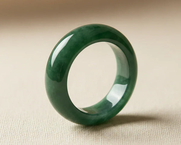 Bague en jade vert pour les noces de jade, 26 ans de mariage
