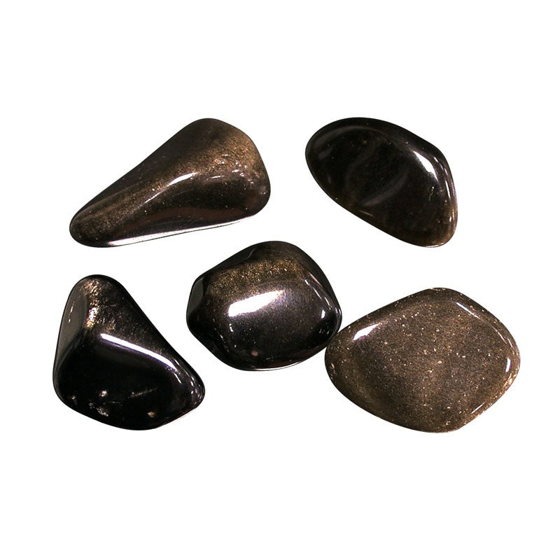 obsidienne dorée pierre naturelle verre volcanique reflets dorés protection ancrage
