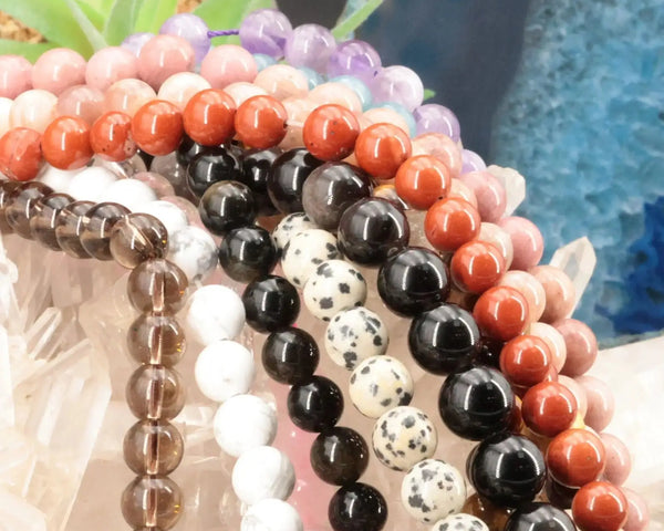 Perles de pierre naturelle rondes 4, 6, 8 et 10 mm pour la creation de bijoux — La Pierre FR