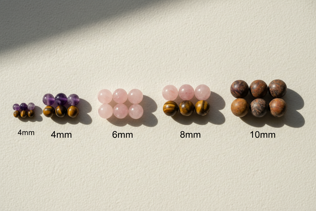 Différentes tailles de perles en pierres naturelles 4mm 6mm 8mm 10mm pour bijoux