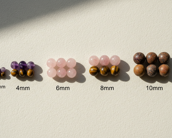 Différentes tailles de perles en pierres naturelles 4mm 6mm 8mm 10mm pour bijoux