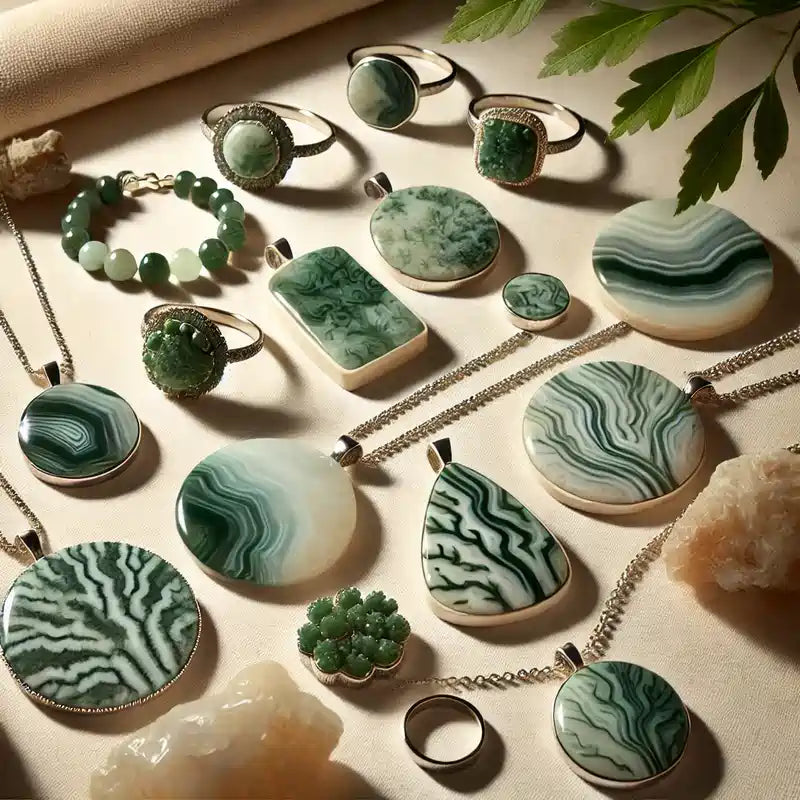 Collection de bijoux en Agate Arbre naturelle