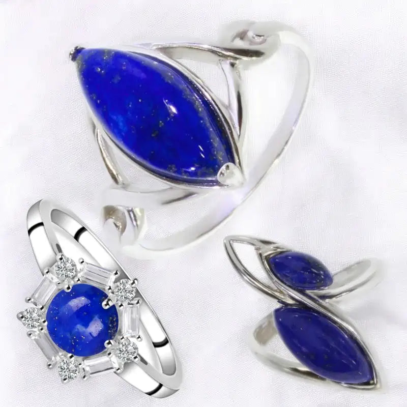 Bague pierre bleue