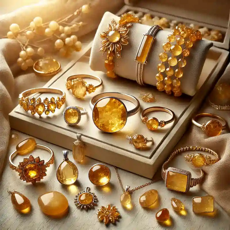 Bijoux et pierre en Citrine : éclat lumineux et énergie positive