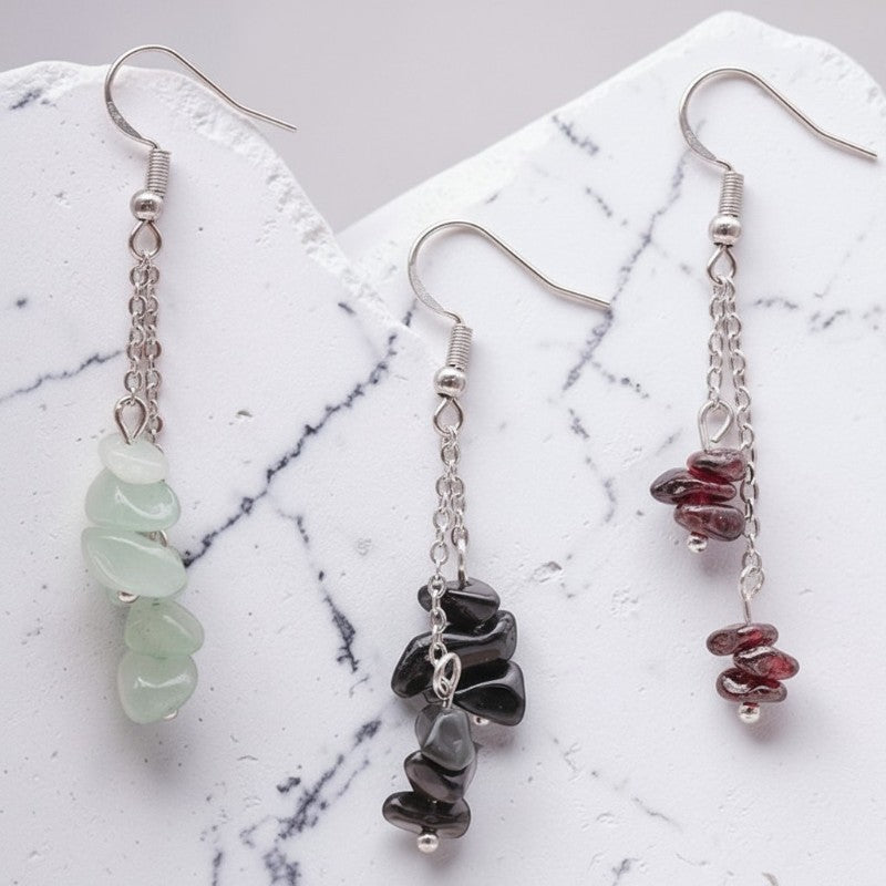 Boucles d’oreilles baroque en pierre naturelle