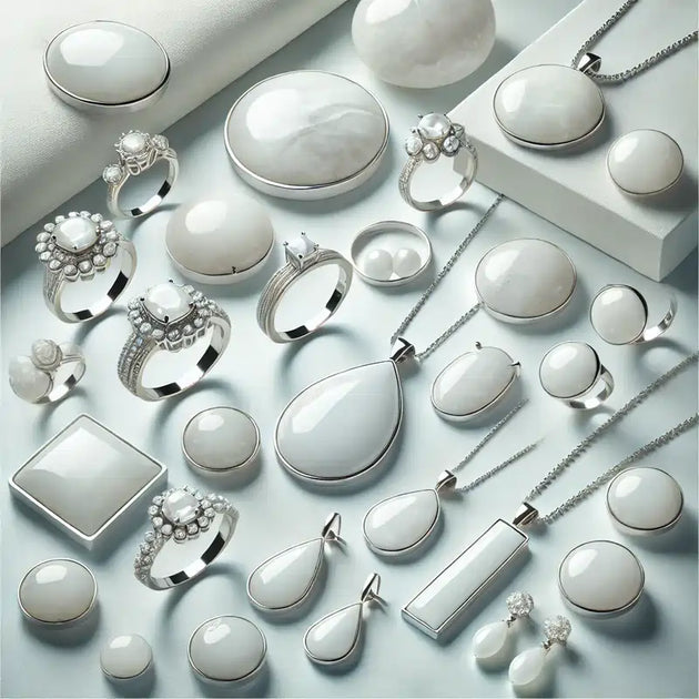 Ensemble Bracelet Et Collier Assortis En Pierres Shou Shan Perle Blanche. 93116020 Ensemble Bracelet Et Collier Assortis En Pierres Shou Shan Perle Blanche. 93116020