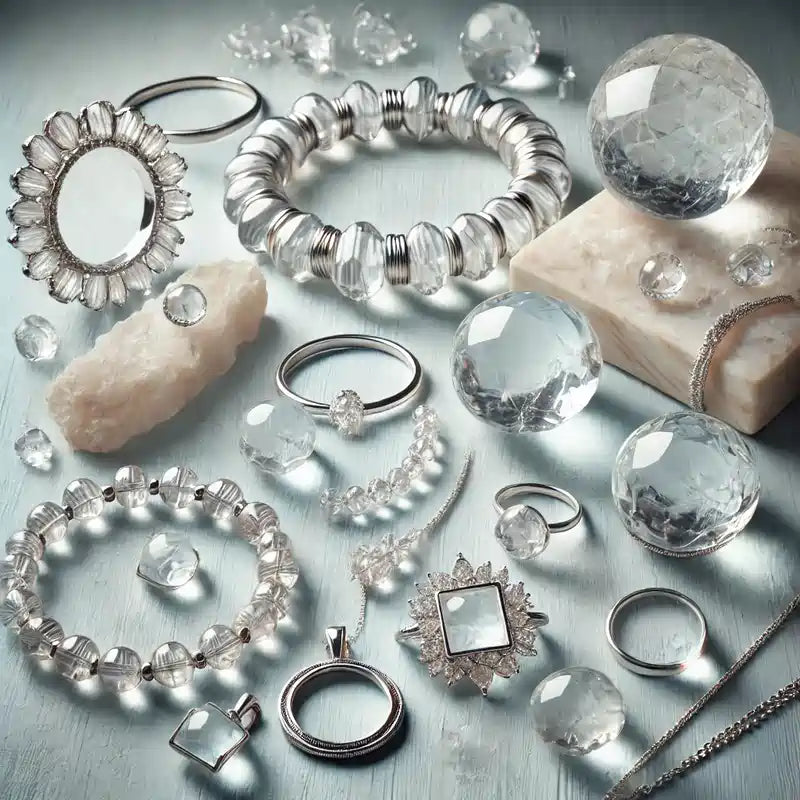 Bijoux et pierre en Cristal de Roche : clarté et énergie pure