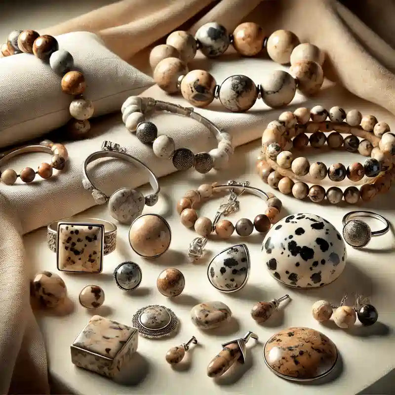 Bijoux en Jaspe Dalmatien : style distinctif et énergie stabilisante