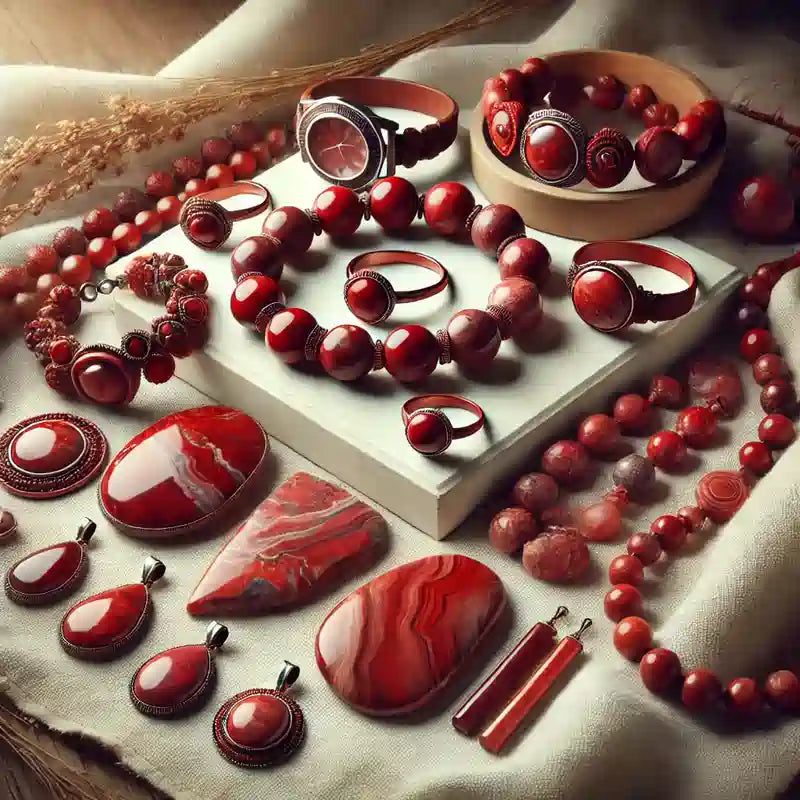 Bijoux en Jaspe rouge : puissance énergétique et élégance intemporelle