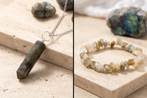 Pierre labradorite naturelle