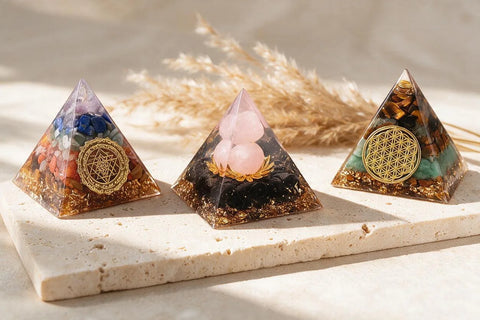 Pyramides Orgonite en Pierre Naturelle