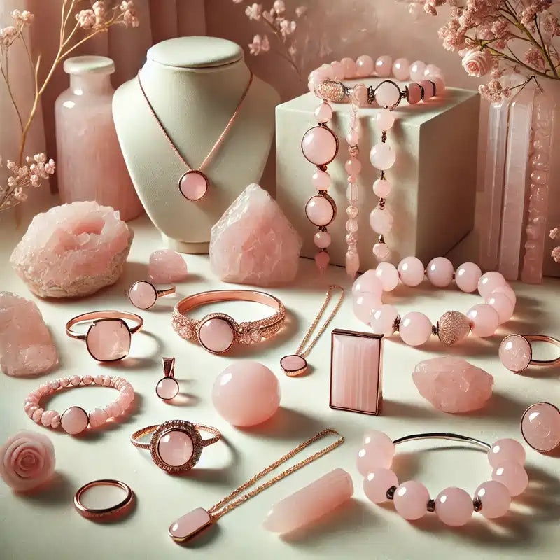 Bijoux et pierre en Quartz Rose : harmonie et énergie apaisante