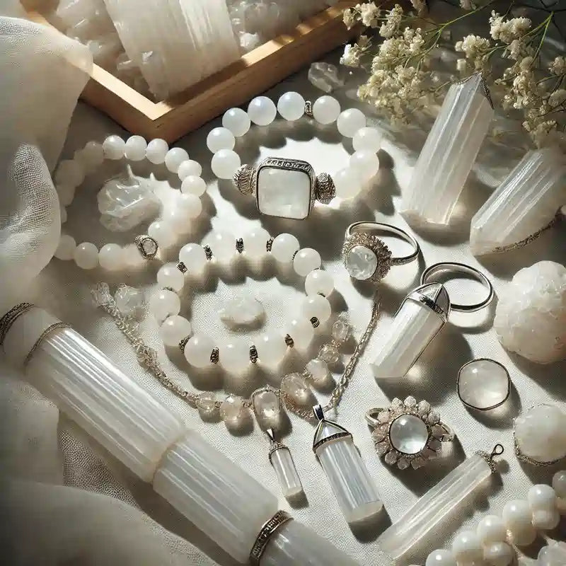 Bijoux en Sélénite : pureté cristalline et énergie apaisante