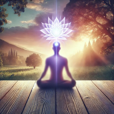 Illustration symbolique du Chakra Couronne Sahasrara