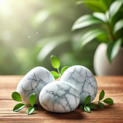 Ensemble de pierres de Howlite polies
