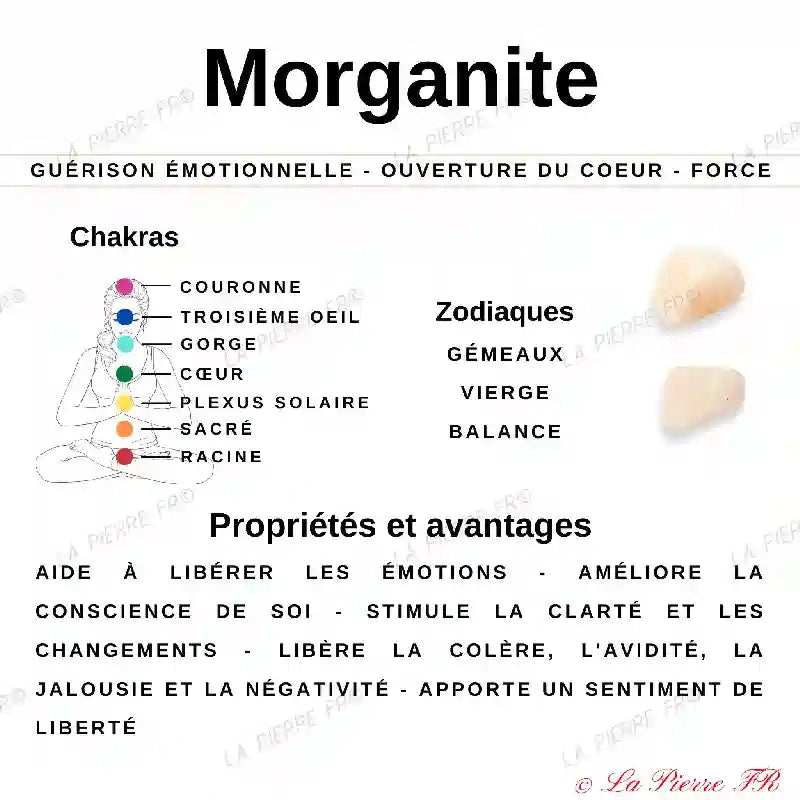 Perles Morganite en pierre naturelle - Qualité AAA perle