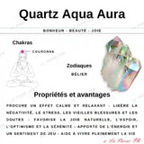 Perles Aqua Aura (Bleu-Violet) en pierre naturelle - Qualité AAA perle carte propriétés avantages aqua aura