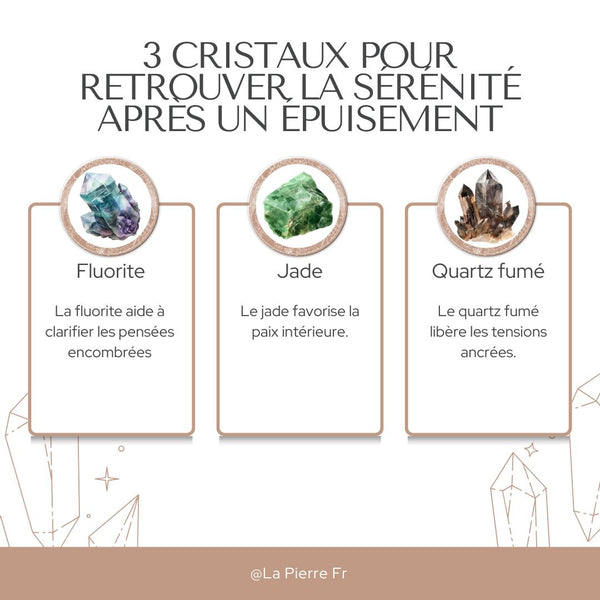 Pierres pour retrouver la sérénité après un épuisement ou burnout.