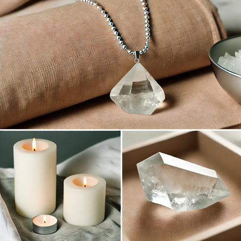 Bracelet et pendentif en Cristal de Roche pour un usage quotidien