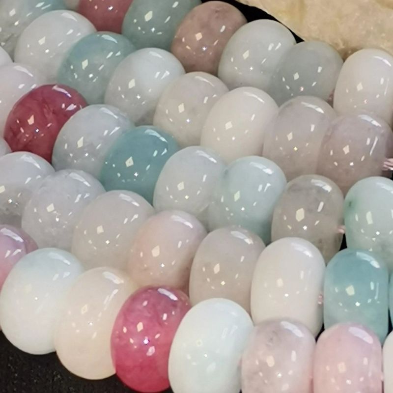 70 perles Morganite 8mm rondelle plate naturelle | Perle naturelle forme donut | Perle pierre naturelle semi précieuse | Qualité AAA - La Pierre FR