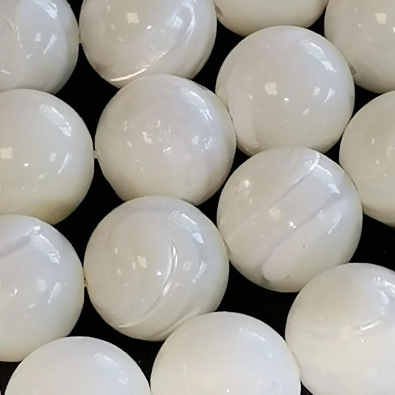 90 perles de nacre blanche naturelle - La Pierre FR