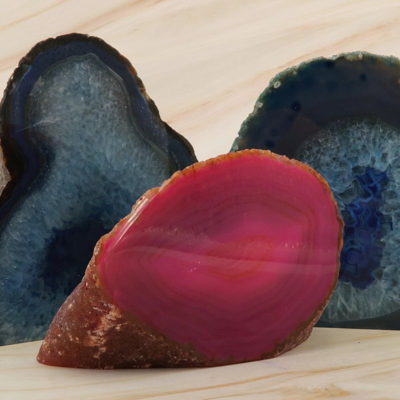 Agate rose | Pierre à poser polie 1 face - La Pierre FR