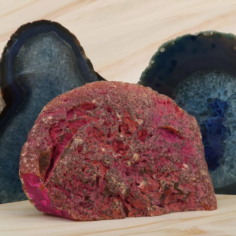 Agate rose | Pierre à poser polie 1 face - La Pierre FR