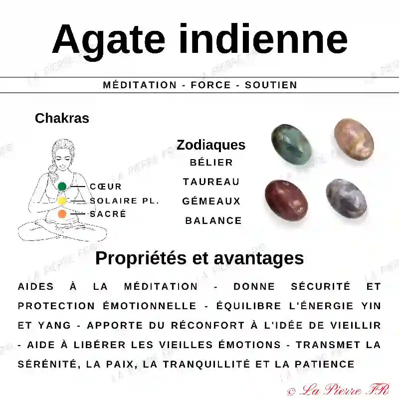 Perles Agate Indienne 4 mm x 13 – Lot de 26 perles naturelles perle pierre naturelle