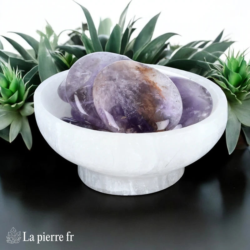 Amétrine en galet plat - Pierre de Motivation